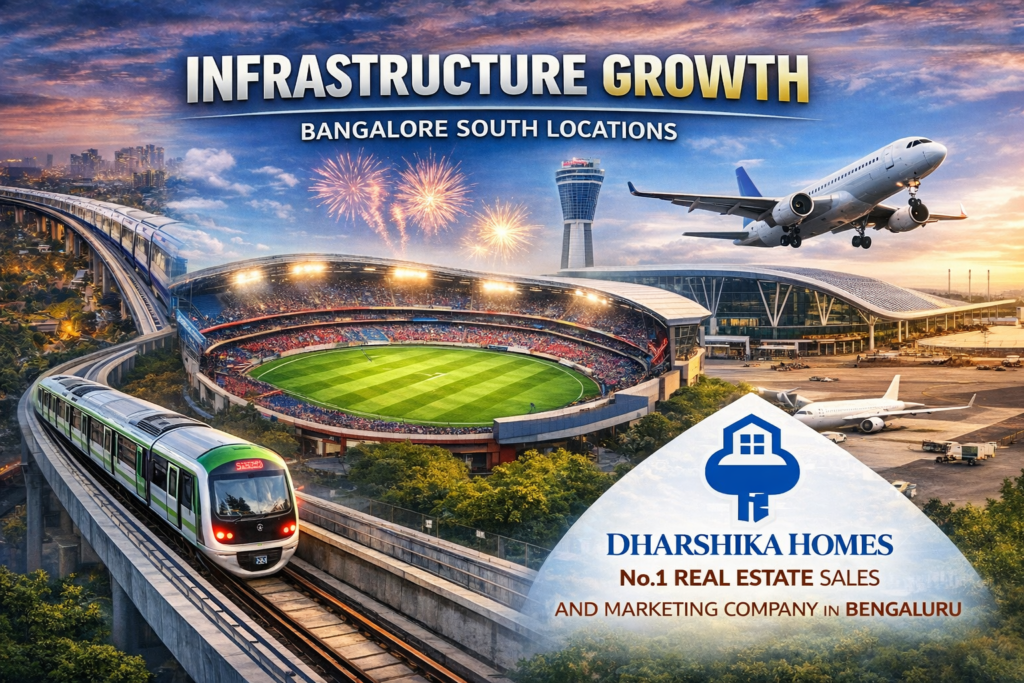 Infrastructure Growth bangalore south locations .. Image Metro | Stadium | Airport