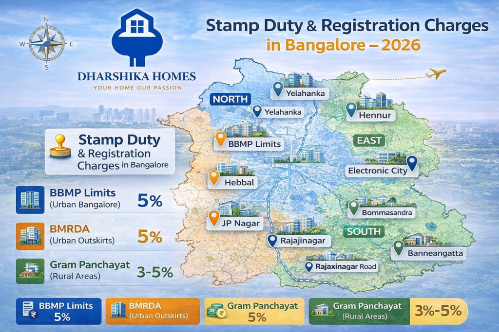 Area-Wise Stamp Duty & Registration Charges in Bangalore (2026)
