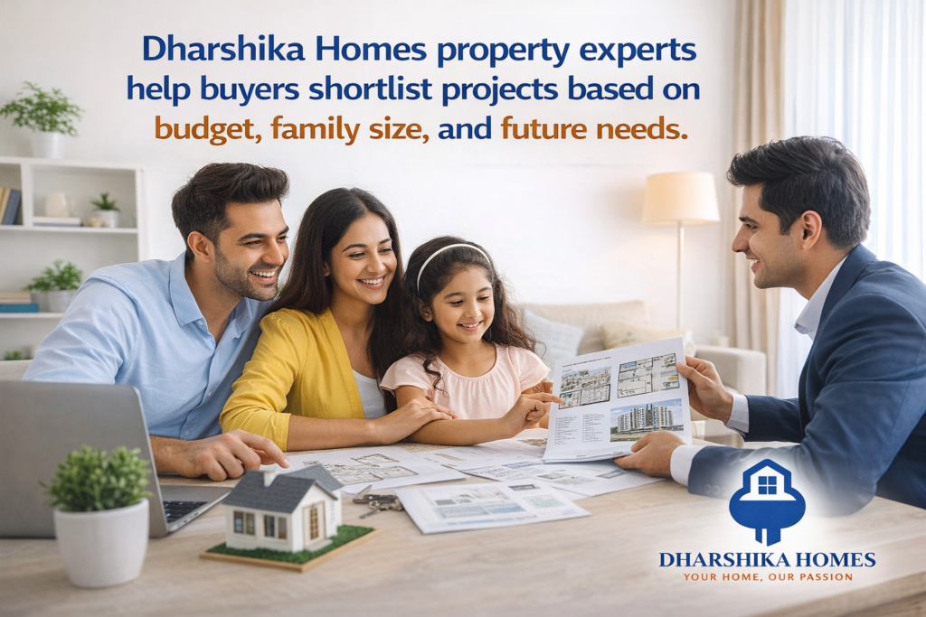 Lifestyle image of a happy family planning their first home