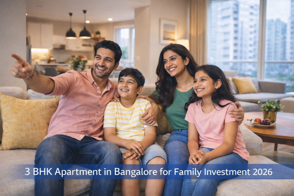 Family enjoying spacious living room